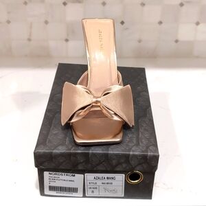 Big bow stiletto mule sandal